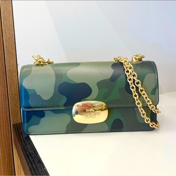 Coach Handbags - Coach Eliza Flap Crossbody Bag With Camo Print #CV948